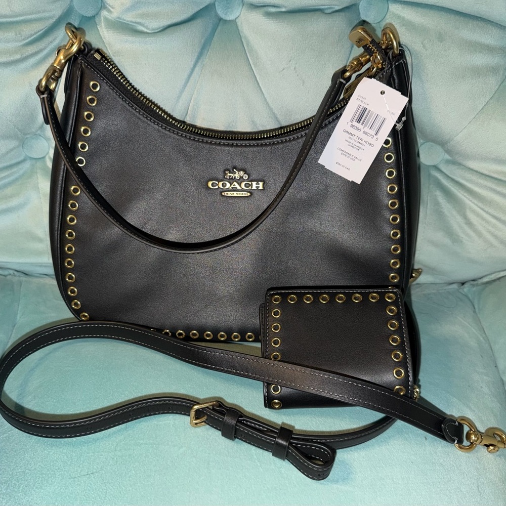 Coach Black Leather Women's Bag